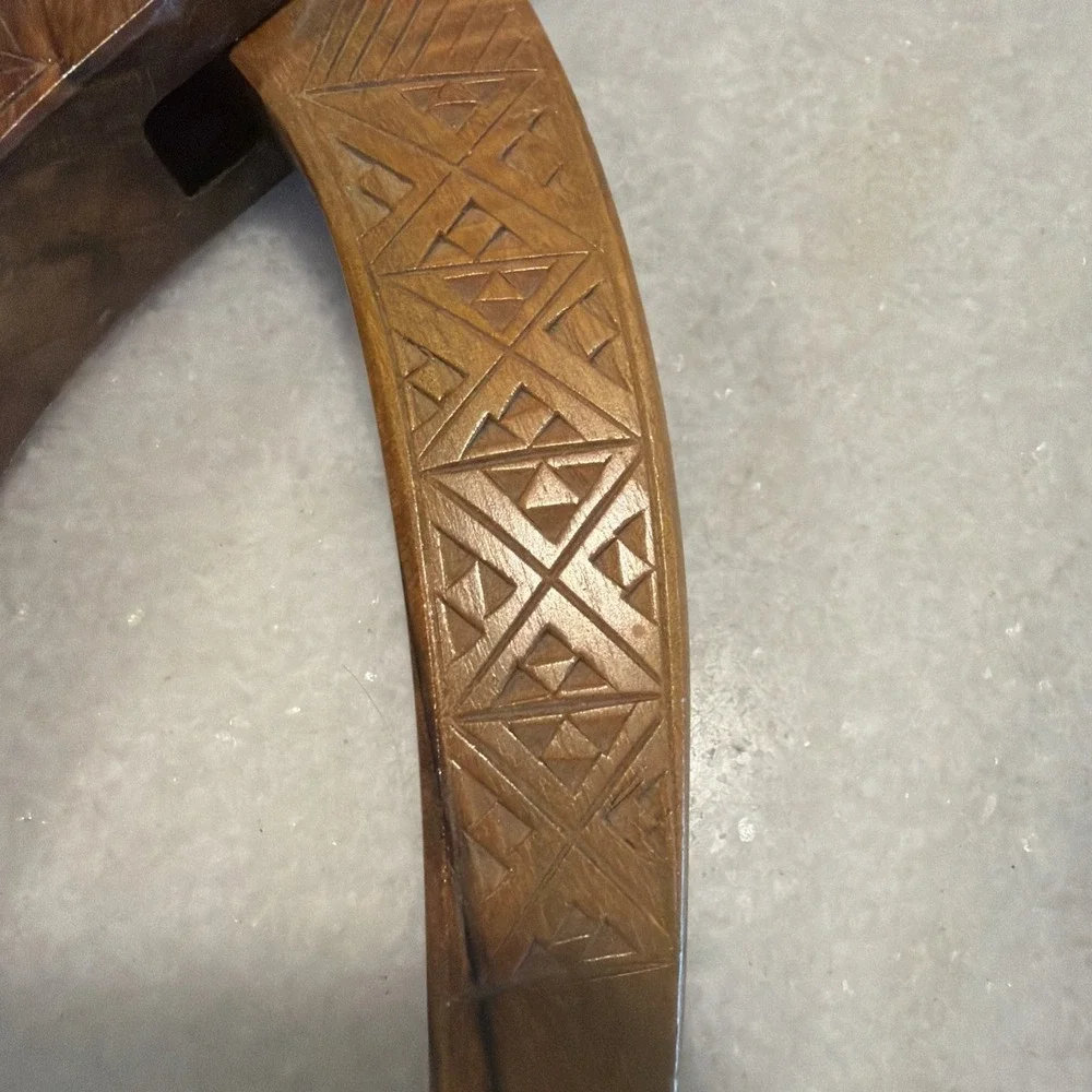 Vintage Folk Art Wood Carved Nut Cracker With Carved Wood Bowl GW994